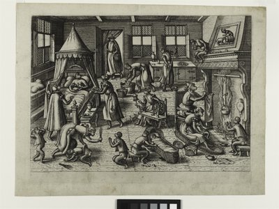 苗床」1585年頃（エッチング 作： Pieter van der Borcht