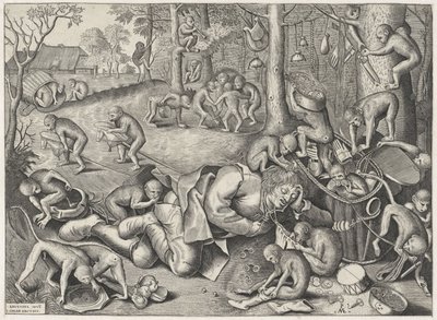 サルに奪われた行商人 作： Pieter van der Heyden
