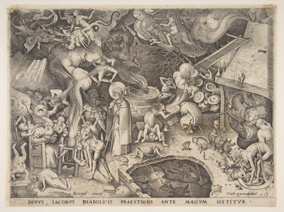 聖ジェームズと魔術師のHermogenes、物語の魔術師Hermogenes、1565。 作： Pieter van der Heyden