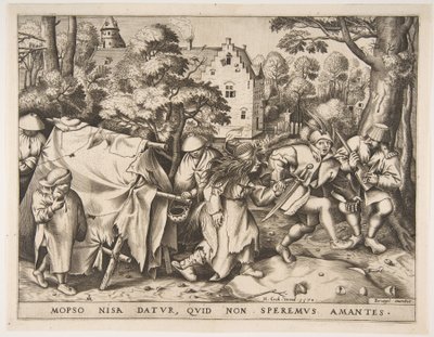 汚れた花嫁またはモプサスとニサの結婚、1570年. 作： Pieter van der Heyden