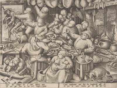 ファット キッチン、1563 年。 作： Pieter van der Heyden