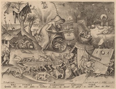 怒り 作： Pieter van der Heyden after Pieter Bruegel the Elder