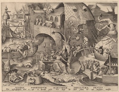 妬み 作： Pieter van der Heyden after Pieter Bruegel the Elder
