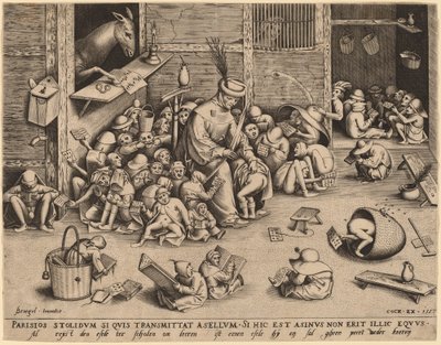 学校でのお尻 作： Pieter van der Heyden after Pieter Bruegel the Elder