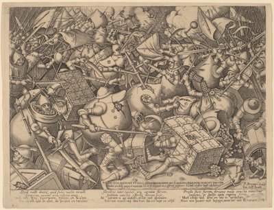 Moneybags と Strongboxes の戦い 作： Pieter van der Heyden after Pieter Bruegel the Elder