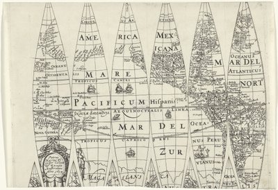 北半球の一部の地球セグメント 作： Pieter van der Keere