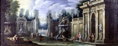人物による建築物のカプリッチョ 作： Pietro Paltronieri
