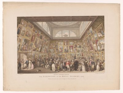 1787 年、ロンドンのロイヤル アカデミーでのテントゥーンステリング 王立アカデミーの展示会、1787年（オブジェクトのタイトル） 作： Pietro Antonio Martini