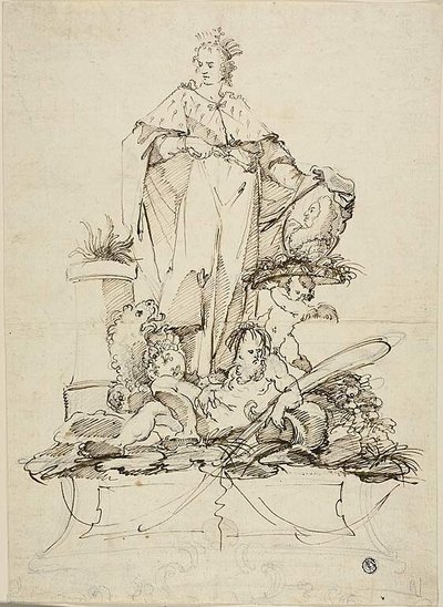 ジャン＝ガストーネ・デ・メディチ大公を讃えるアレゴリー 作： Pietro Antonio Novelli