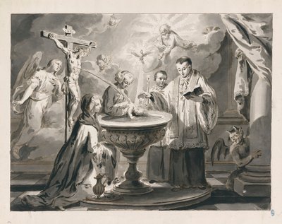 七つの秘跡からの洗礼 作： Pietro Antonio Novelli