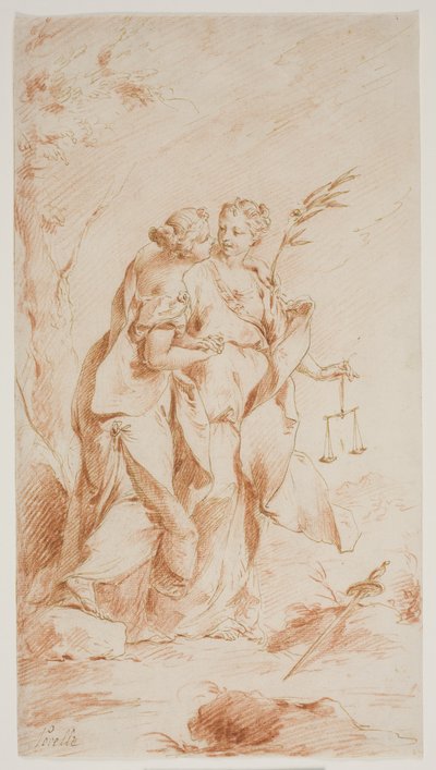 抱きしめる平和と正義 作： Pietro Antonio Novelli