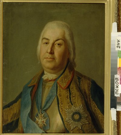 カウントピョートルセモノビッチサルティコフの肖像画、1760 作： Pietro Antonio Rotari