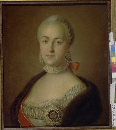 大公爵夫人エカテリーナアレクセイエフナの肖像、1761年 作： Pietro Antonio Rotari