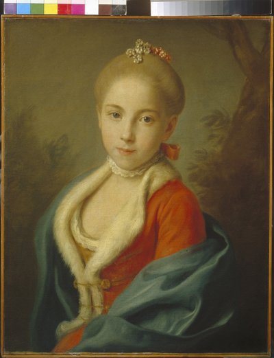 ホルスタインベックのキャサリン姫の肖像、1760-62 作： Pietro Antonio Rotari