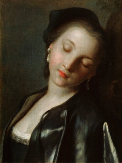 18世紀半ばの眠っている若い女性 作： Pietro Antonio Rotari