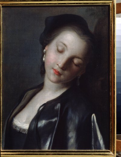眠っている若い女性 作： Pietro Antonio Rotari