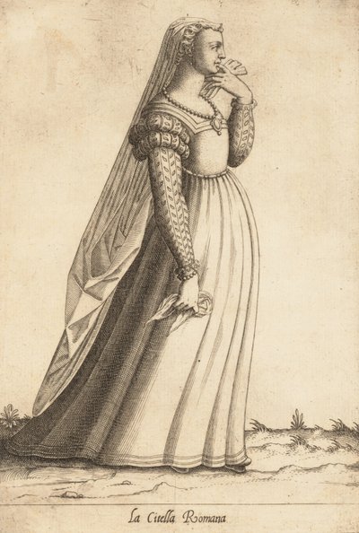 ローマの乙女の城塞、1580年頃。 作： Pietro Bertelli.