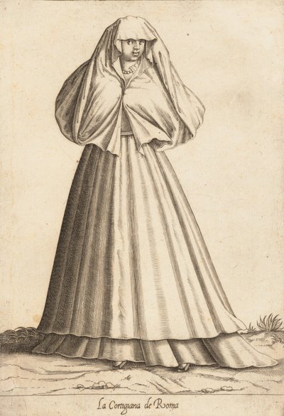 ラ・コルティジャーナ・デ・ローマ 宮廷女官 1580年頃 作： Pietro Bertelli.