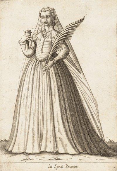 1580年頃の「ローマの花嫁」。 作： Pietro Bertelli.