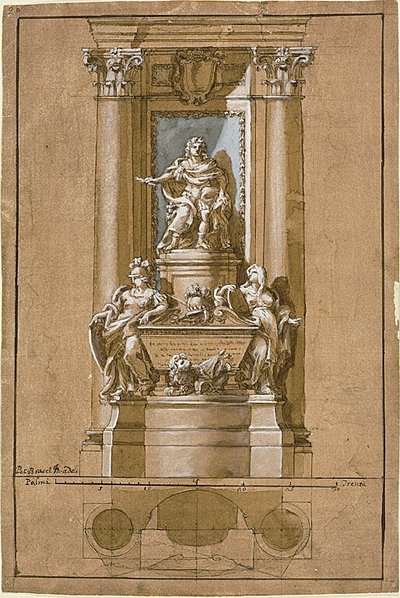 旧僭王ジェームズ3世の墓プロジェクト 作： Pietro Bracci