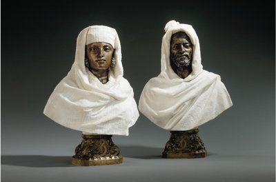 シェイクとシェイクの胸像、c.1865-70 作： Pietro Calvi