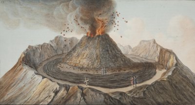 カンピフレグレイのプレートIX：ウィリアムハミルトンによる2つのシチリアの火山の観察、1776年（手描きの彫刻） 作： Pietro Fabris