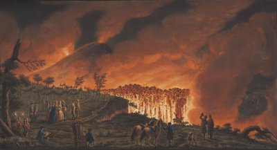 カンピフレグレイのプレートXXXVIII：ウィリアムハミルトンによる1つのシチリアの火山の観察、1776年（紙、WC） 作： Pietro Fabris