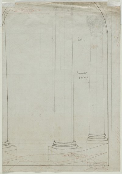 柱の建築図面 (裏面) 作： Pietro Fancelli
