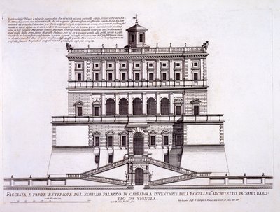 パラッツォディカプラロラ、1559〜73年頃の「パラッツォディローマ」、パートII、1670年代 作： Pietro Ferrerio
