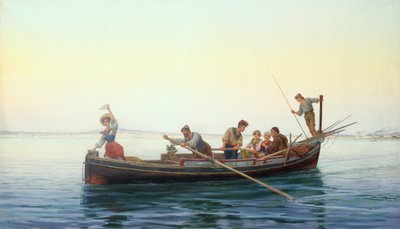 帰り道、ナポリ湾 作： Pietro Gabrini
