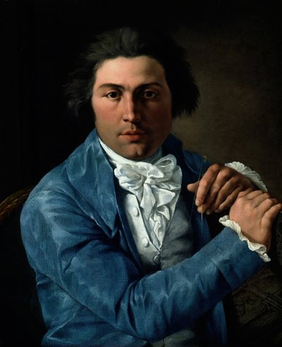 建築家ジュゼッペ・ヴァラディエの肖像、c。 1795年。 作： Pietro Labruzzi