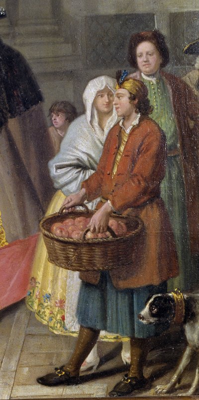 仮面との対話、あるいはリンゴ売りとの対話（詳細 作： Pietro Longhi