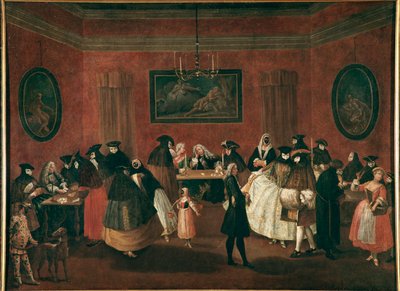 Il Ridotto (The Foyer) 絵画 Pietro Longhi (1702-1785) 1750 Dim 96x131 cm Venice, Ca