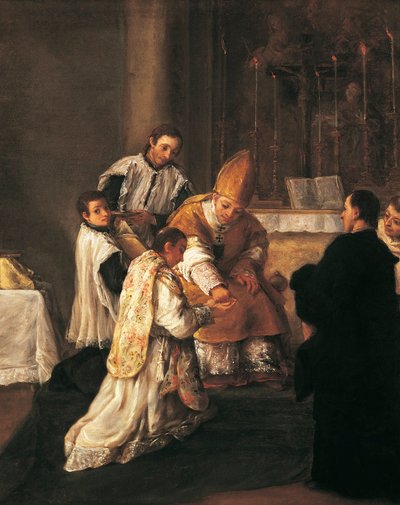 イタリア、ヴェネツィア、聖職に就く 作： Pietro Longhi