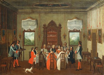 ピエトロ・ロンギの学校から、ヴィラでのランチ 作： Pietro Longhi