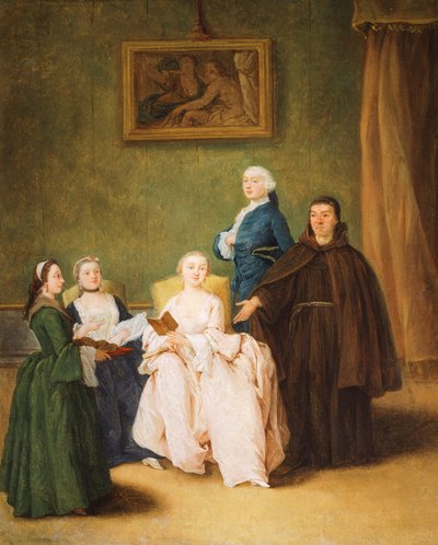 ピエトロ・ロンギ（1701-1785）作「僧侶の訪問 作： Pietro Longhi