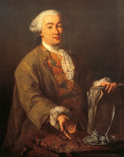 カルロ・ゴルドーニの肖像」ピエトロ・ロンギ（1701～1785）作。 作： Pietro Longhi