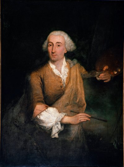 画家フランチェスコ・グアルディ（1712-1793）の52歳の時の肖像 ピエトロ・ロンギ（1702-1785）の絵画 1764年 Sun.132x100 cm ヴェネツィア、カ・レッツォーニコ、n. 761 作： Pietro Longhi