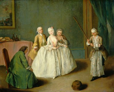 料理鍋のゲーム、c。 1744年。 作： Pietro Longhi