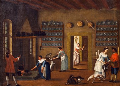 ピエトロ・ロンギの学校」より「別荘の台所 作： Pietro Longhi