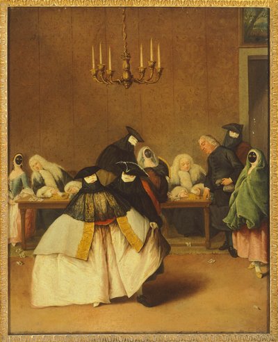ピエトロ・ロンギ（1701-1785）によるヴェネツィアの仮面「リドット 作： Pietro Longhi