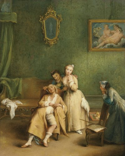 くすぐり、c。 1755 作： Pietro Longhi
