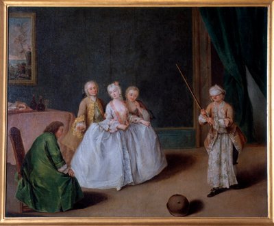 壺の遊戯（絵画、1760年頃 作： Pietro Longhi