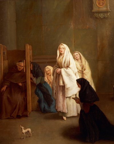 7つの秘跡ピエトロ・ロンギ（1701-1785）作、油彩・カンヴァス、61x50cm、1755-57年以前。 作： Pietro Longhi