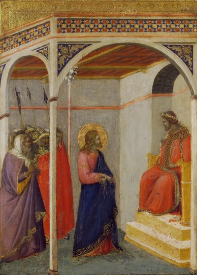 ピラトの前のキリスト、1335年頃。 作： Pietro Lorenzetti