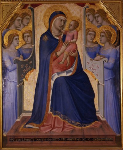 マドンナと子供が天使に即位、1340 作： Pietro Lorenzetti