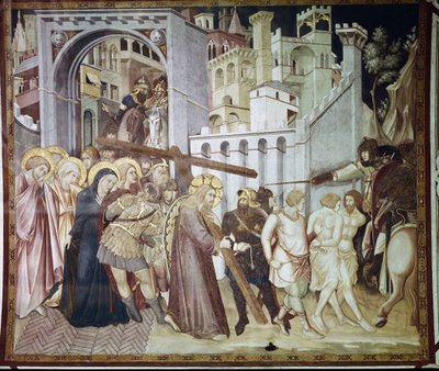 キリストの受難 - ピエトロ・ロレンツェッティ（1280-1348）のフレスコ画 作： Pietro Lorenzetti