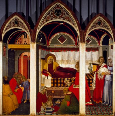 聖母の誕生のトリプティク 作： Pietro Lorenzetti