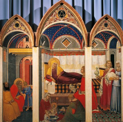 聖母降誕のトリプティク 作： Pietro Lorenzetti
