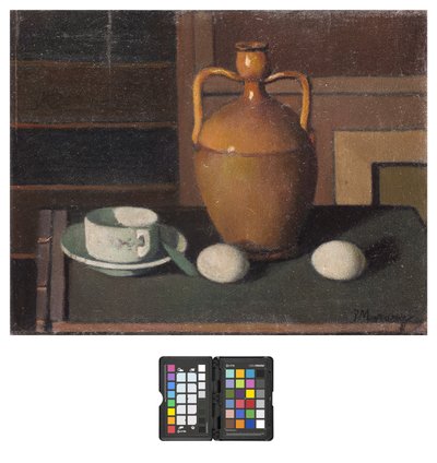 卵のある静物、1924 作： Pietro Marussig